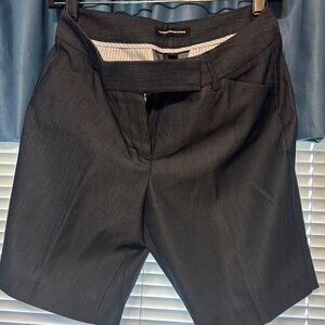 Express Dark Blue Flat Front Dress Shorts